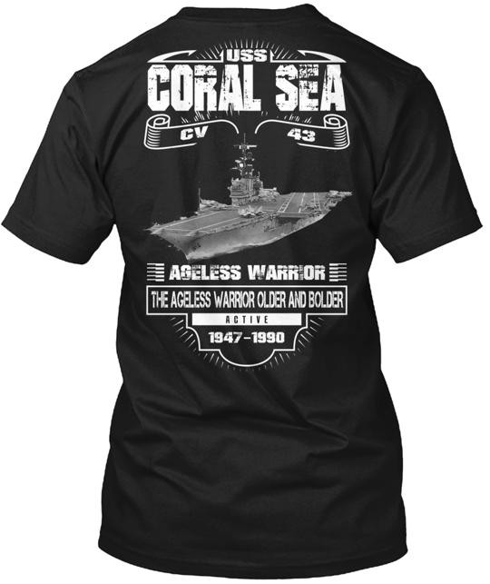 Uss Coral Sea (cv43) T-Shirt Made in the USA Size S to 5XL