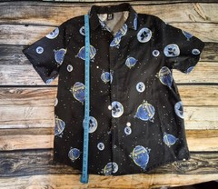 ET Universal Studios Button Up Extra Terrestrial Collared Steven Spielberg 2XL
