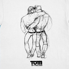 TOM OF FINLAND CRACKIN UP – LEATHER MAN MENS T SHIRT TEE SHIRT GAY CULTURE