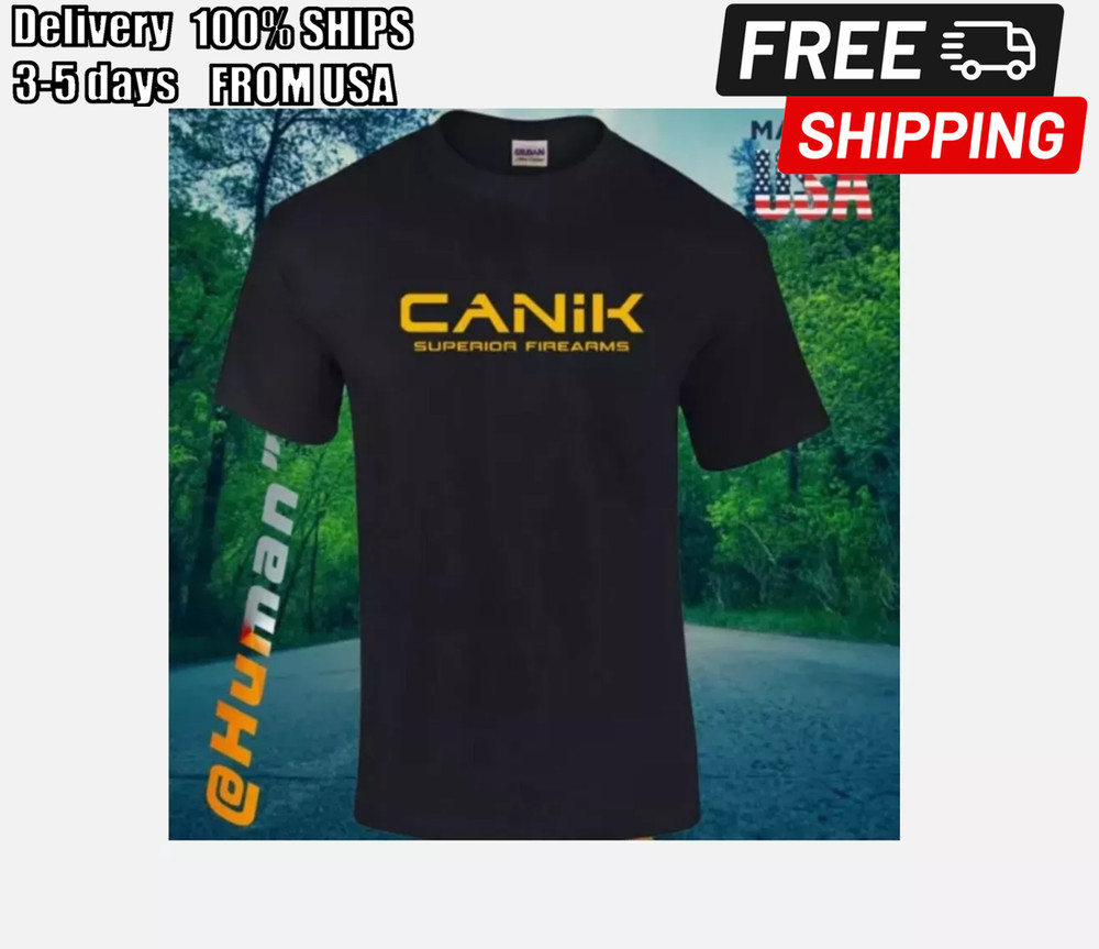 SALE!! Canik Superior Firearms Men’S Black Retro Vintage Unisex T-shirt S-5XL