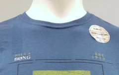Billabong Mens Shirt Small Medium Short Sleeve Slim Fit Graphic Wave Logo