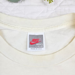 VTG Nike Agassi White T-Shirt Size L Tennis 41-43 Made in USA Advantage