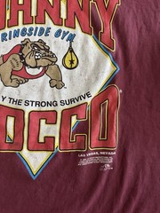 Johnny Tocco Vintage Ringside Gym Men’s XL Burgundy Cotton Knit Sleeveless Tee