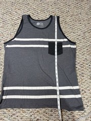 Oneill Men’s Gray Stripe Tank Top Sleeveless Large Surf