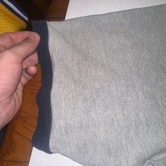 Y2K VTG Brooklyn Express Xpress Mens XL Shirt Gray Embroidered Ringer Oversized