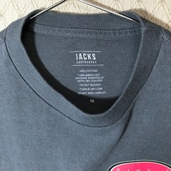 JACKS SURFBOARDS Long Sleeve SHIRT Sz M Gray Cotton Surf Wagon Huntington Beach