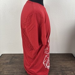Cyberoptix D20 Dice Dungeon Master Large T-Shirt Red Hand Printed in Detroit USA