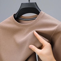 Summer High-End New Mulberry Silk Round Neck T-shirt Men’s Thin Pure Color Silk