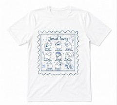 Jesus Loves You Christian Faith Religious Graphic Tee White T-shirt