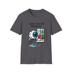 Unisex Softstyle T-Shirt Eyeball Frosted Window Christmas Scene Surreal Winter