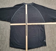 Mecca VTG Y2K Thermal Hip-hop Goth Black Long-sleeve Men 2XL Skater VTG