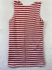 VINTAGE Breton Stripe Sailor Shirt Mens XS Tank Top Military Russian Telnyashka