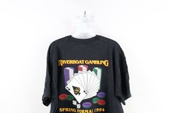 Vtg 90s Mens XL Faded Spell Out Alpha Chi Omega Spring Formal Fraternity T-Shirt