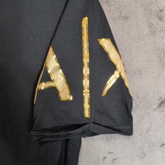 Armani Exchange Shirt Adult Large Graphic Gold Logo Classic Designer Casual SS