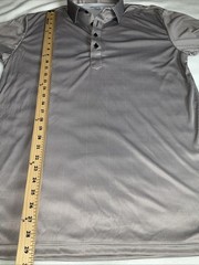 Collars & Co Men’s Large Brown Golf Polo Performance Stretch Moisture Control
