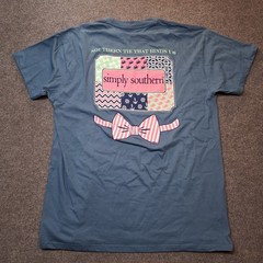 simply southern tee shirt large multi logo front back
