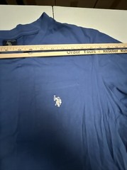 US Polo Assn Shirt Mens Adult Large Blue Cotton Short Sleeve Pony Pocket Casual
