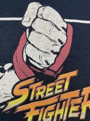 Street Fighter Graphic T-Shirt Ryu Ken Chun-Li Guile Black Mens 3XL See Pics