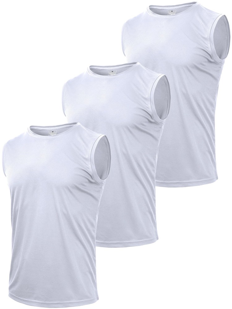 Men’s 3 Pack Mesh Active Athletic Tank Tops, Quick Dry Moisture Wicking Perfo…
