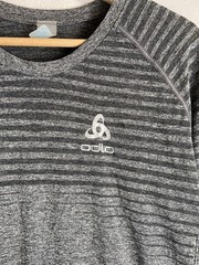 ODLO Men’s Size XL Performance Light Long Sleeve Fitted Base Layer Top Gray