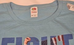 Donald Trump Fight Aquatic Blue 4XL T-Shirt 2024 Political Rally MAGA NWT
