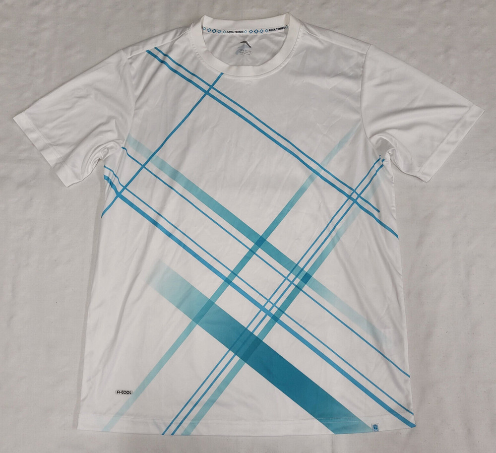 Anta tennis t-shirt men sz 2XL teal A-Cool