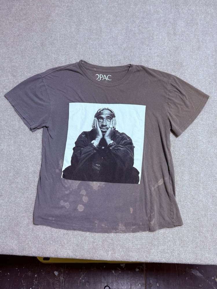2PAC SHAKUR 2PAC Rap Hip Hop Gray Official T-Shirt Men’s L