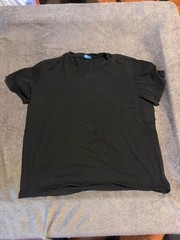 CityLAB T-Shirt Mens L V-Neck Short Sleeve Black 100% Premium Cotton Tee Casual