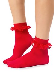 Women’s Ruffle Ankle Socks Nylon Lace Frilly Fashion Hosiery Accessories