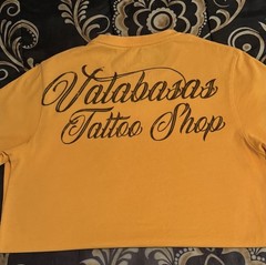Valabasas Men’s S Yellow Cotton Graphic Crew Neck Tee Rhinestone Skull Snake