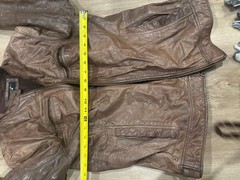 Black Rivet Men’s Genuine Leather Jacket Brown Zip Front Size M
