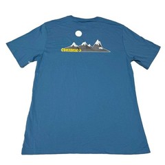 CONVERSE Men’s T-Shirt Standard Fit Blue Graphic Tee Short Sleeves MEDIUM NWT