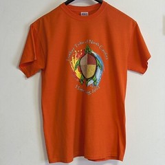 Lumbee Tribe of NC Orange Turtle Tee Unisex (M) 50/50 Cotton/Polyester