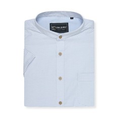 KAM Short Sleeve Mini Weave Grandad Shirt For Men in 3 Colours, 2XL-8XL