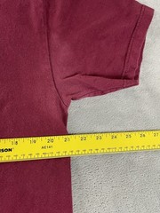 Y2K Famous Stars And Straps Shirt Mens L Logo Burgundy *Pits* Distressed *Mark