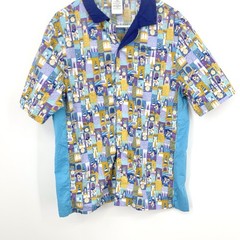 Disney Store Men Size Medium Shirt Button Down Top 50th Anniversary Blue Mickey