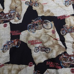 Vintage Harley Davison biker Hawaiian style all over print button up Shirt 3XL