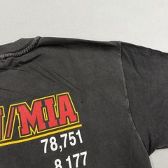 Vintage Hanes Shirt Mens Large Black POW MIA Patriotic Military Graphic Tee