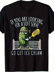 Men’s Funny Pickleball Player Paddleball Lover T-Shirt – Retro Short Sleeve Tee