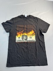 Delta Soft Rich & Rare T Shirt Black Mens Size Medium Graphic Print Money