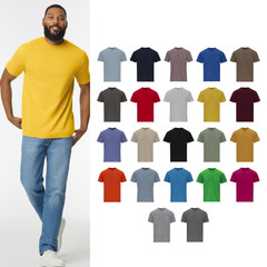 Men’s Plain T-shirt 65000 – Gildan Softstyle Midweight Adult Cotton Tee