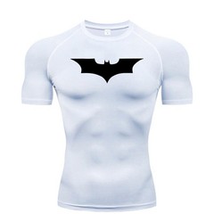 Bat Printed Men’s Tight T-shirt Running Compression Compression T Shirt Gym .