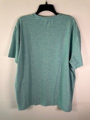 FLX Shirt Mens XXL Heathered Aqua Crew Short Sleeve Travel Leisure Tee