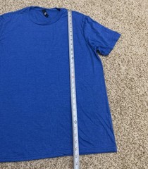 District Perfect Tri Adult Short Sleeve T-Shirt Blue Size L