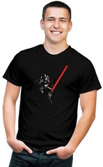 BSW Men’s Darth Vader Lighting Cigarette Lightsaber Badass Star Shirt