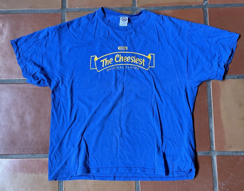 DELTA PRO WEIGHT Men’s XL Blue T-Shirt KRAFT THE CHEESIEST ORIGINAL FLAVOR Tee
