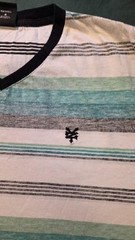 ZOO YORK Unbreakable T Shirt XL Variegated Green Gray White Black V Collar NYC