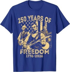 Abraham Lincoln Playing Guitar 4th July 250th Anniversary T-Shirt
