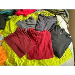 Mens Long Sleeve Casual Tops 5 Total Sz large Various Colors And Brands