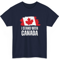 I Stand With Canada America Canadian USA Flag Unisex T-Shirt